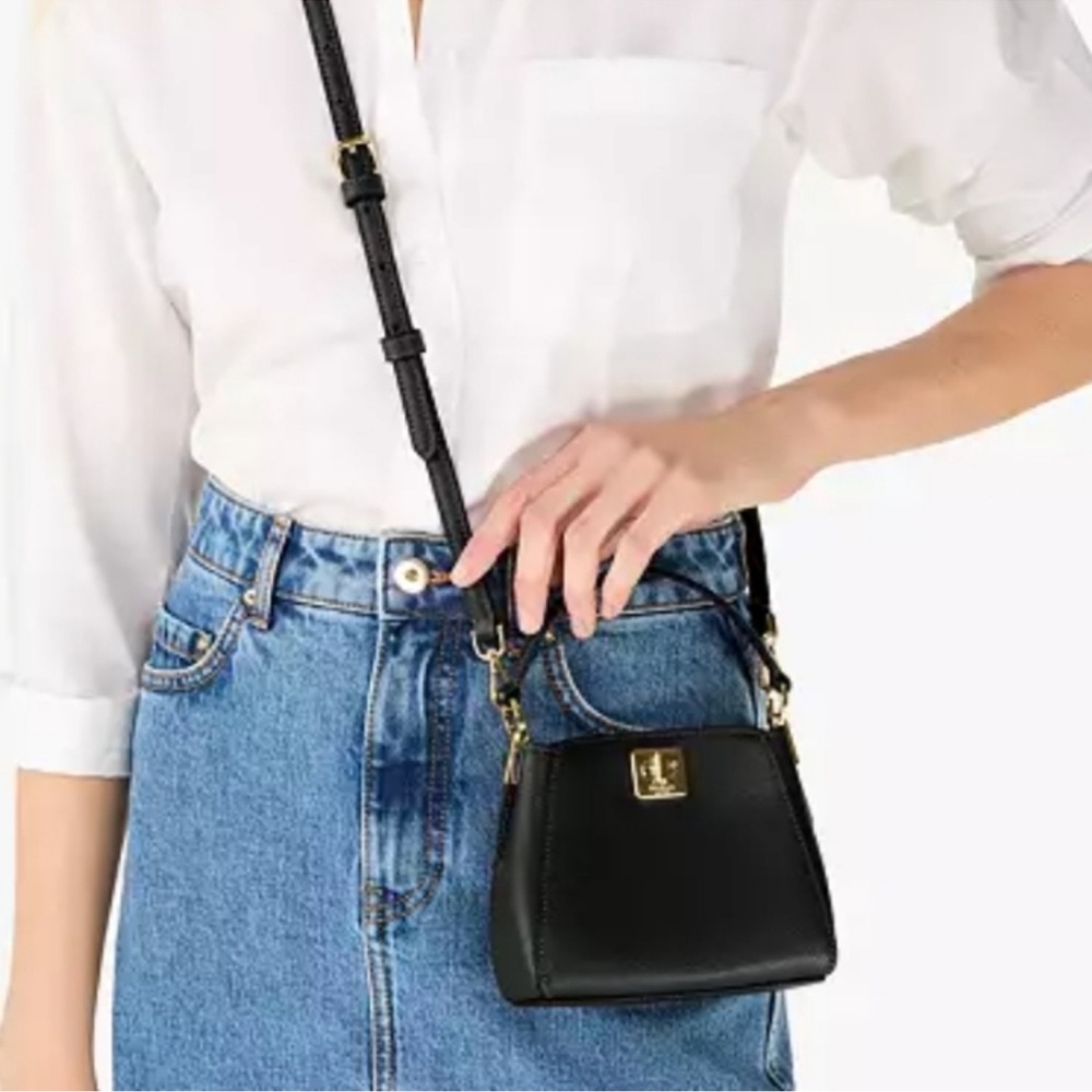 Kate Spade ♠️ Phoebe Mini Top Handle Crossbody in Black NWT - Picture 2 of 9
